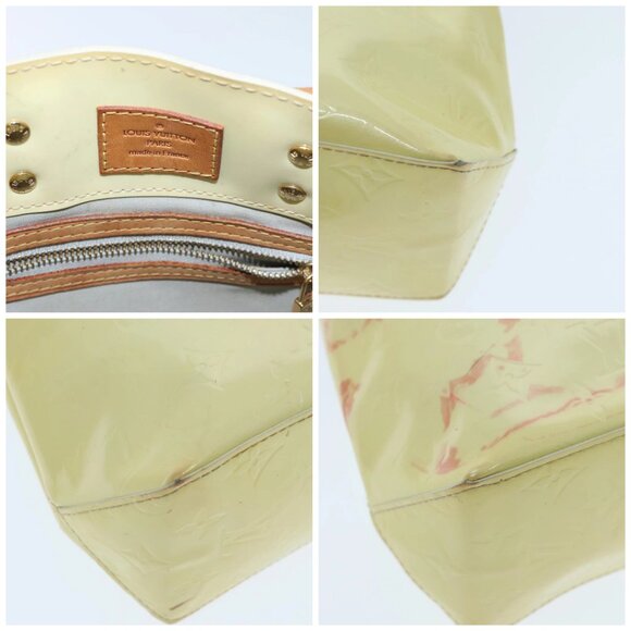 LOUIS VUITTON Monogram Vernis Reade PM Hand Bag Perle - Picture 13 of 16